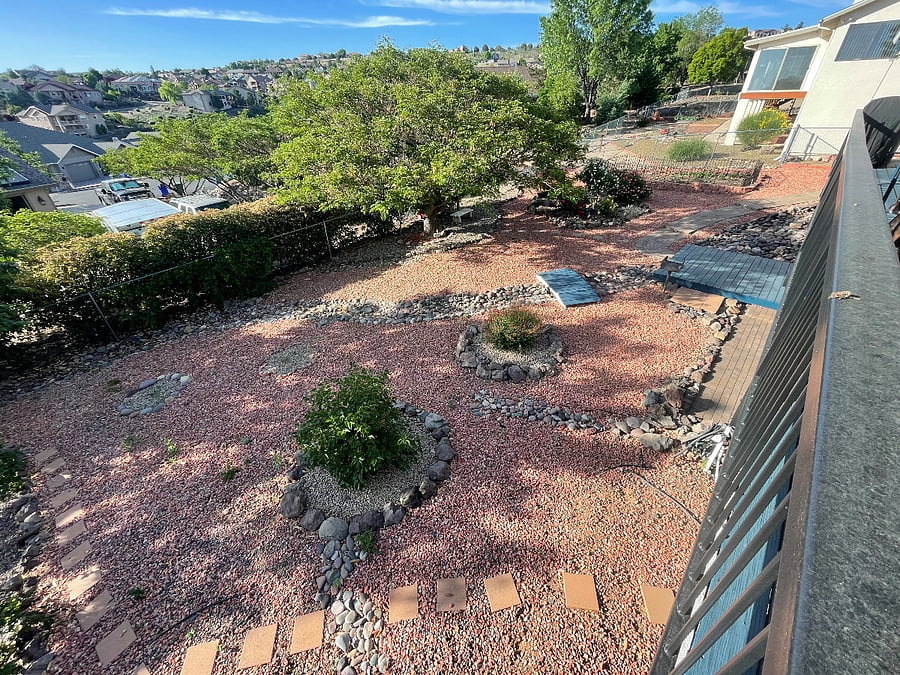 Beautiful botanical backyard garden fully gated.