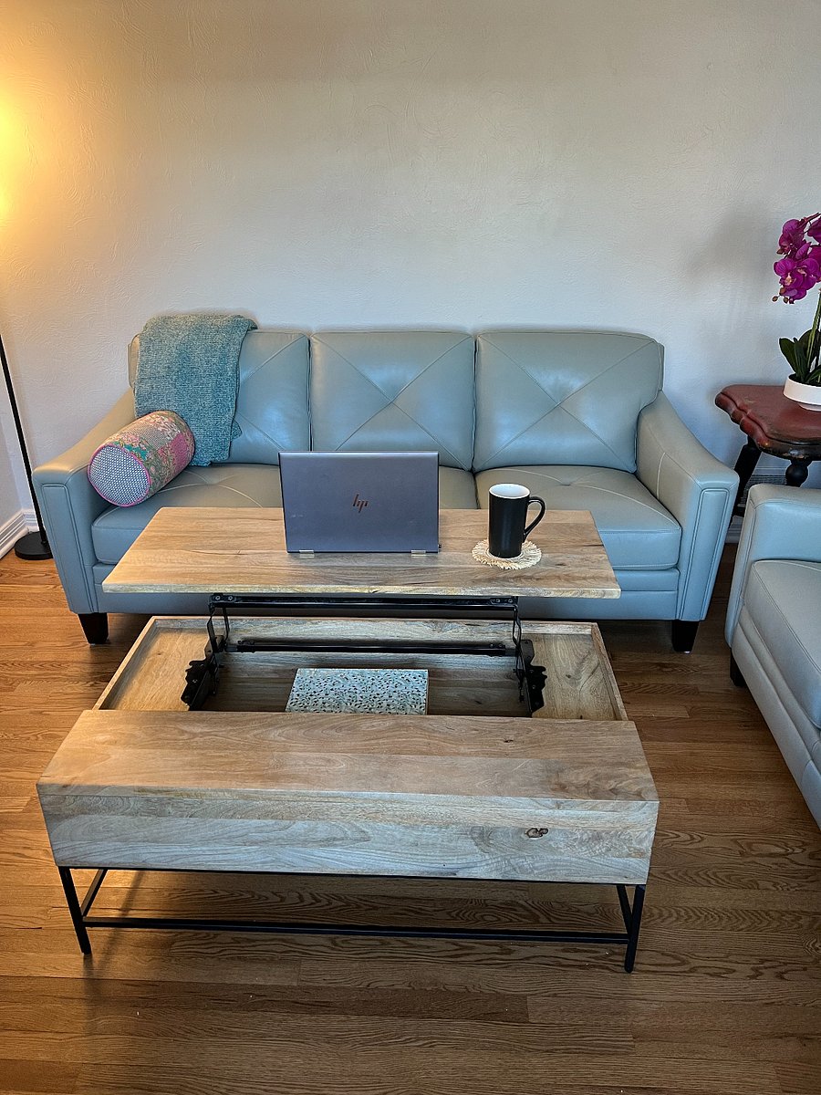 Covertible coffee table- 1 of 3 available workspaces.
