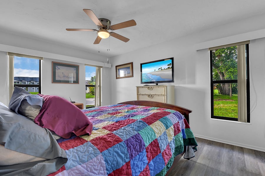 1st Guest Room with Queen bed and TV