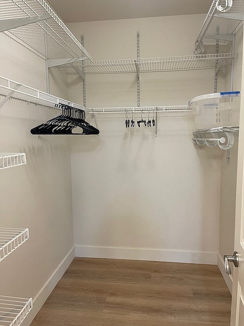 Primary walk-in closet.