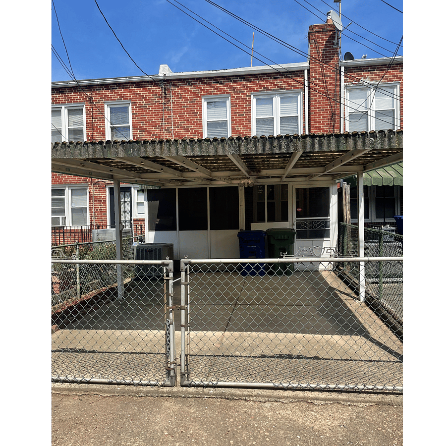 Gated carport, covered