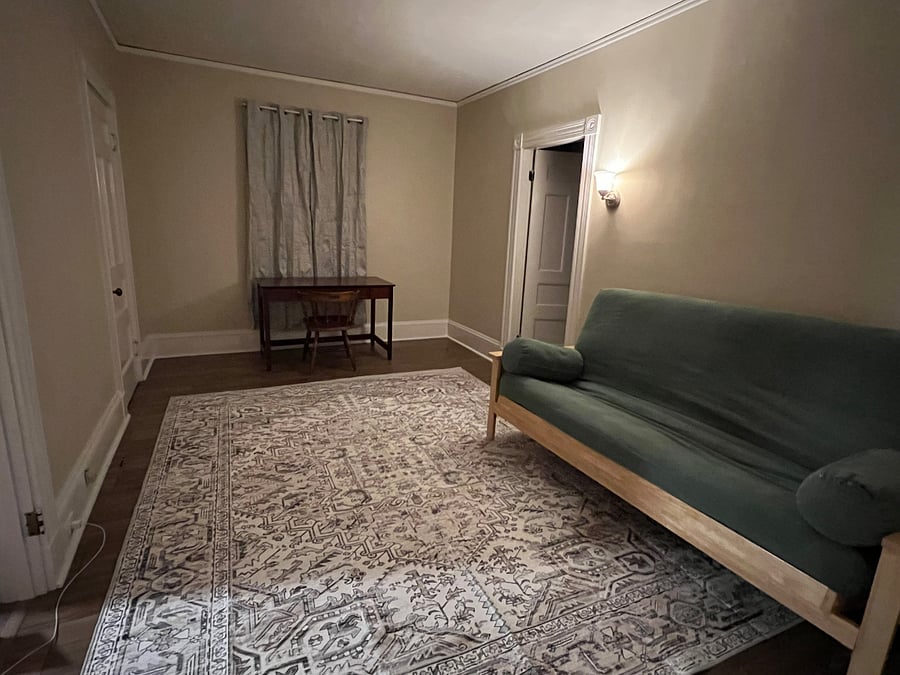 Office with futon.  More furniture is on its way.