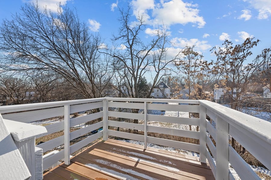 There are fantastic decks overlooking the private back yard.
