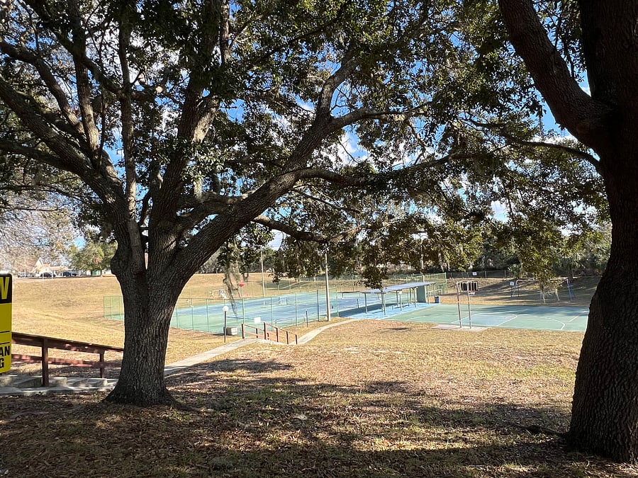Pickleball court, tennis, basketball, playground area. Let me know if you want to rent any equipment for you or your children. 