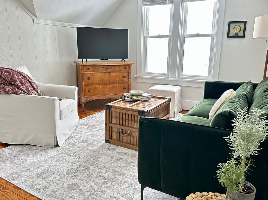 Upstairs Family room with Smart TV.