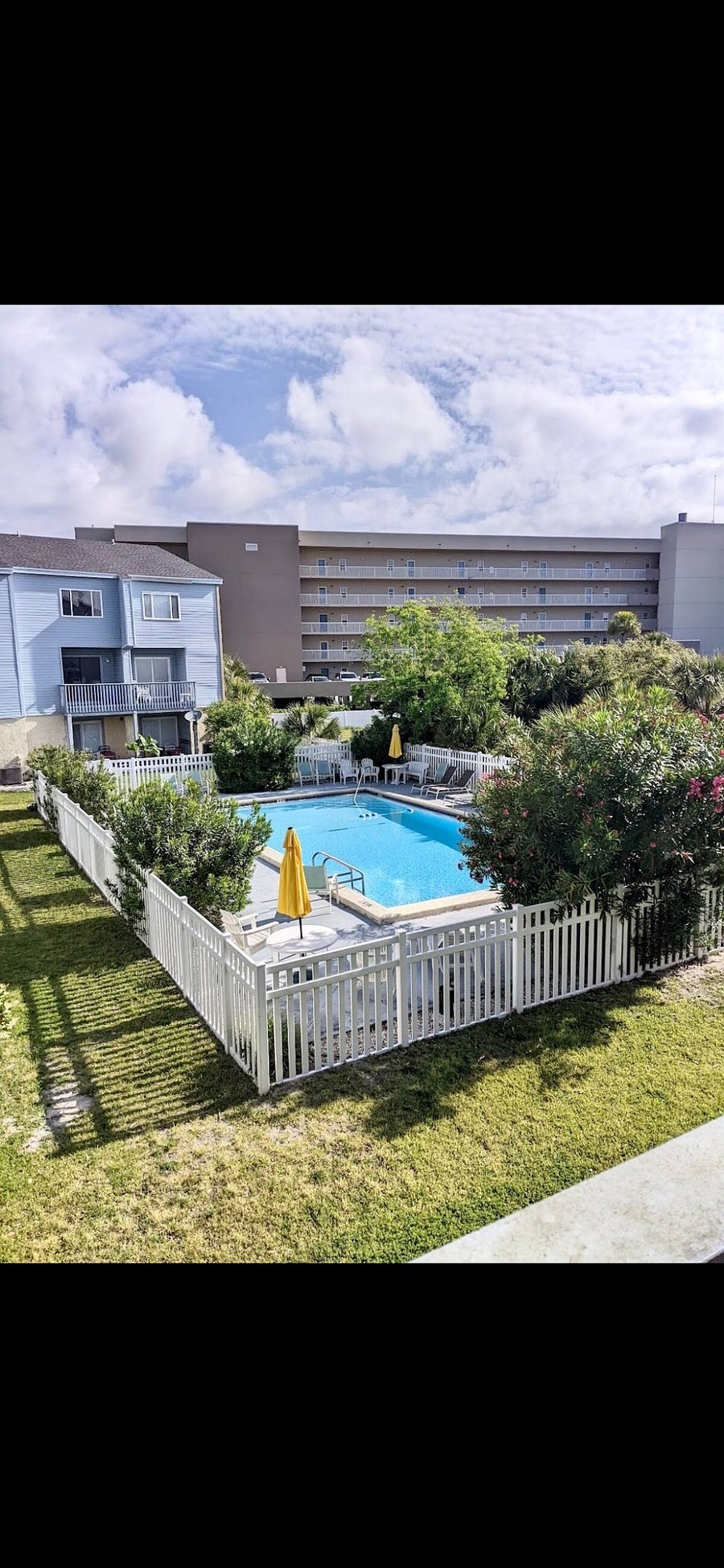 Pool access view from back balcony