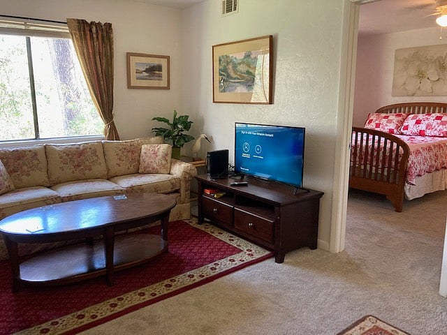 Living room into bedroom
