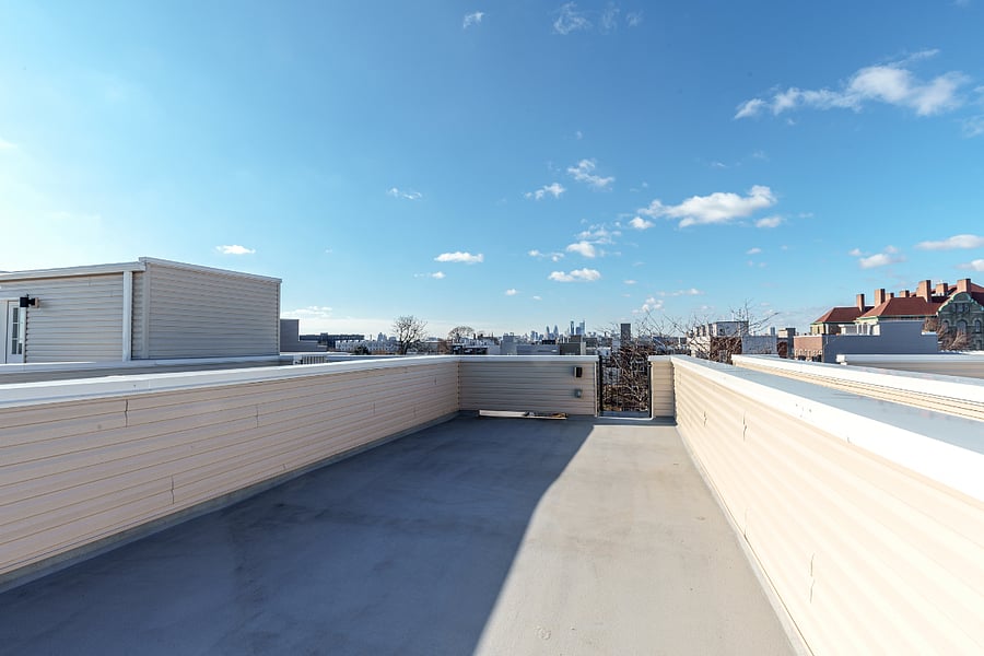 Rooftop with skyline view