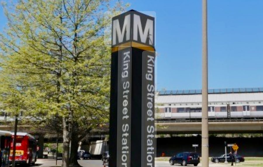 Walk to the King Street Metro Station via the gorgeous GW Masonic Temple grounds.