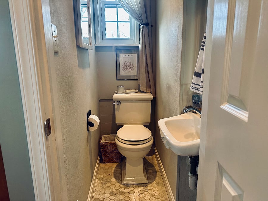 Half bath off kitchen (main level)