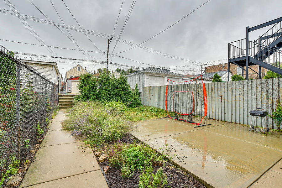 Backyard walkway to the alley