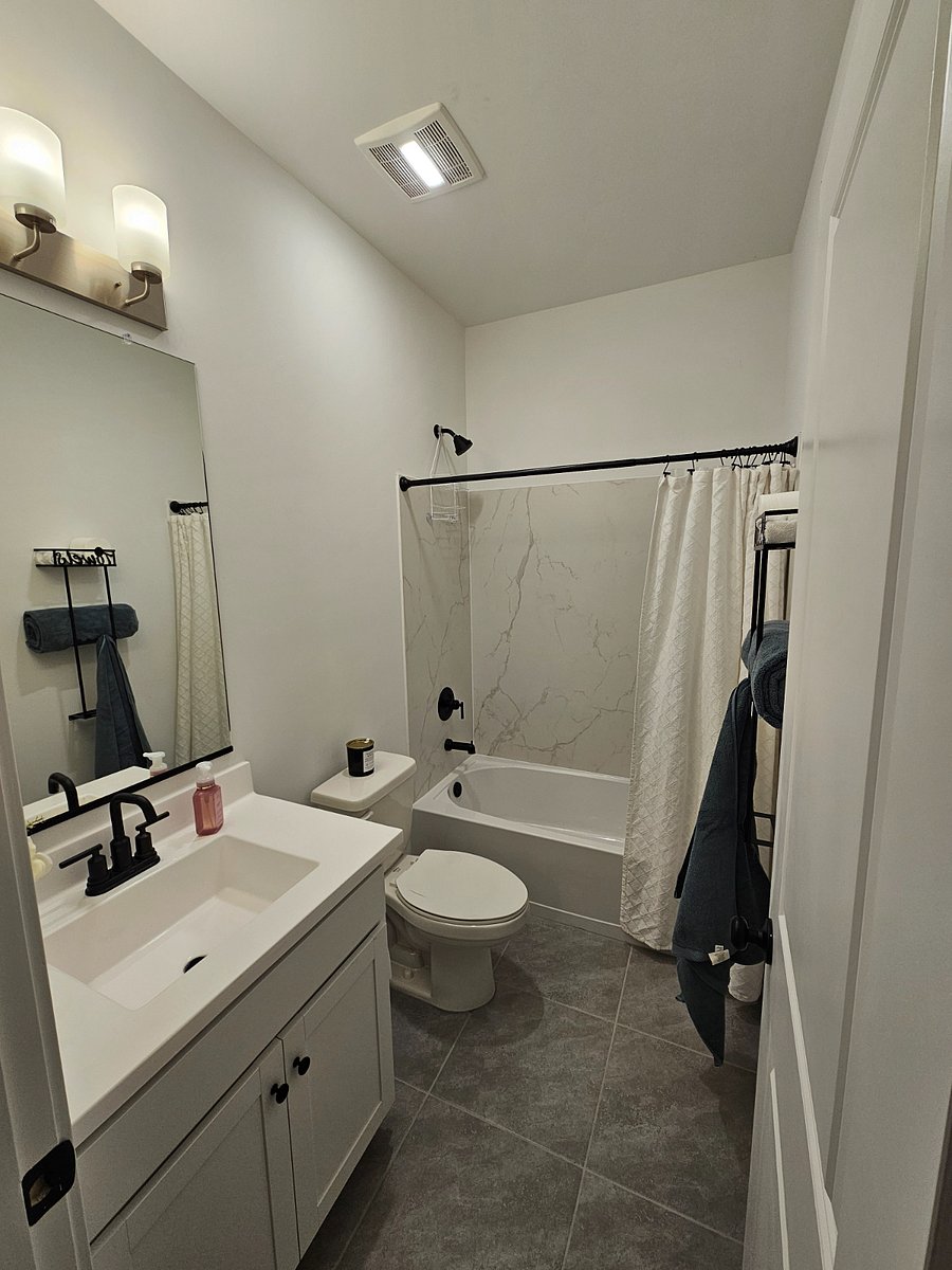 Mostly private bathroom