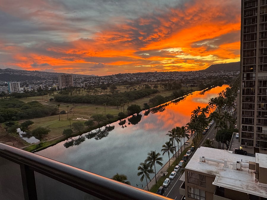 Sunrise from condo