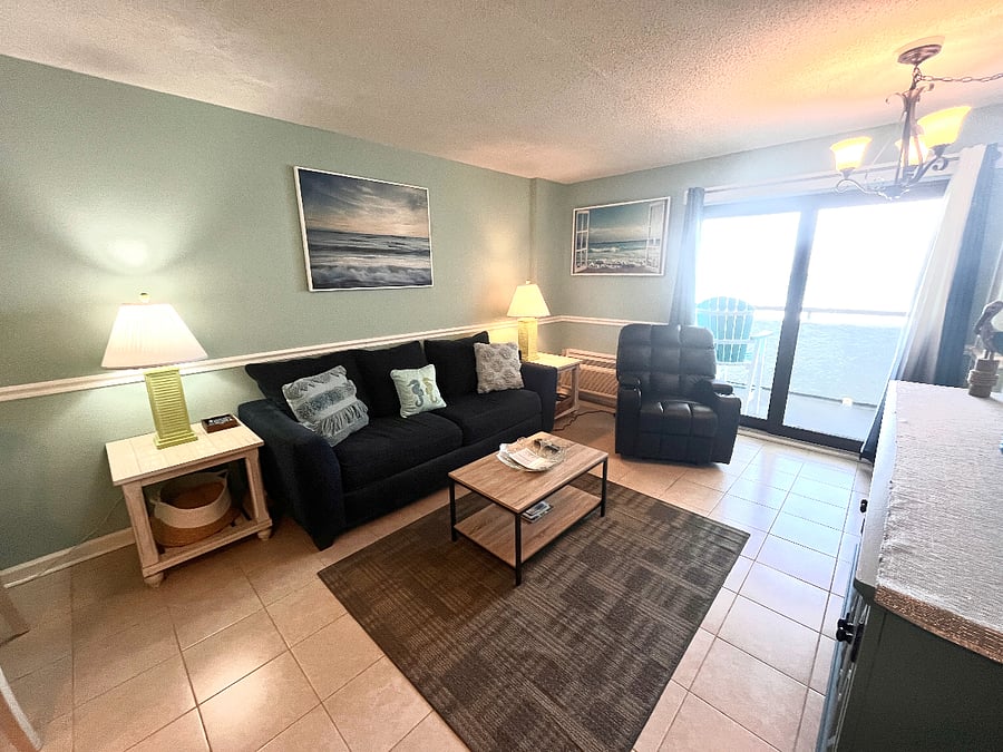 Living room with pull double couch sofa