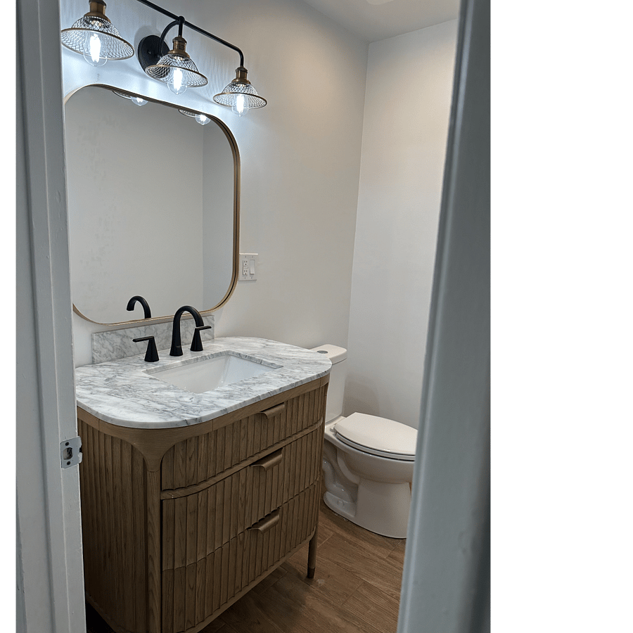 Large downstairs half bath.