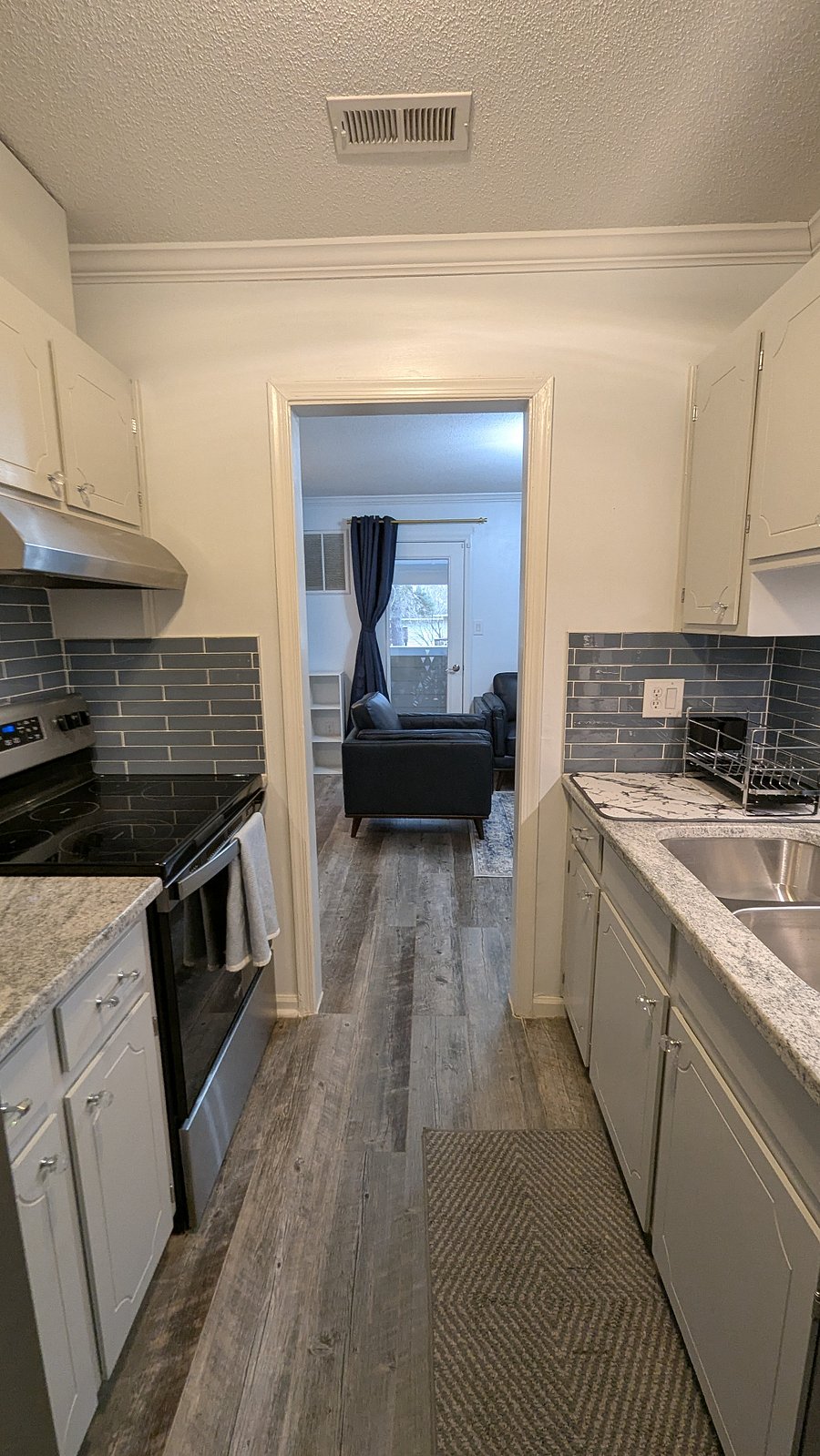 Kitchen - looking back into den