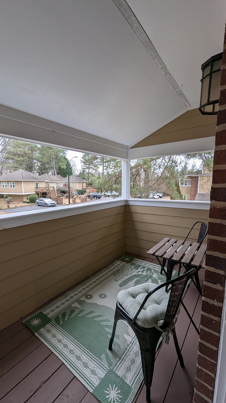 Balcony for morning coffee, afternoon toddy or reading a good book
