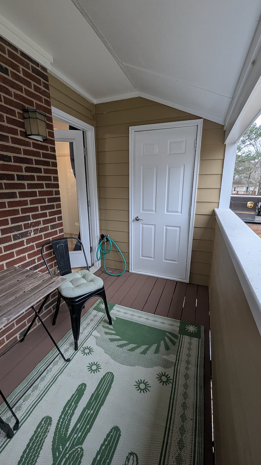 Balcony and the outside storage room which is privately accessible from the balcony