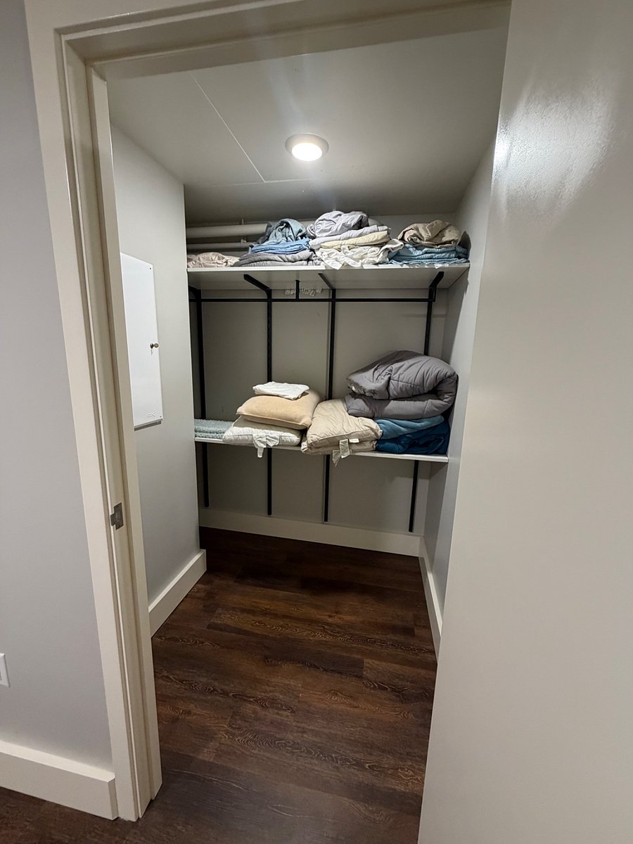 Storage closet with extra linens