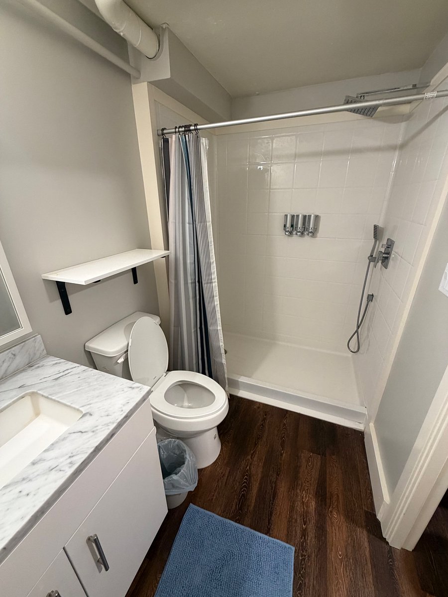Upstairs full bath with rainfall shower