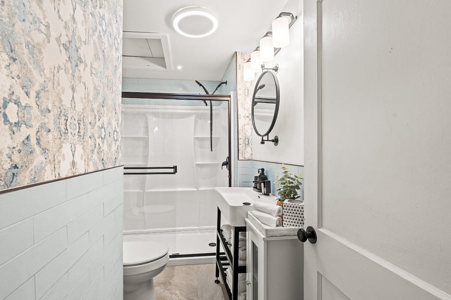 Bathroom includes Shower Light, Vanity Light & Exhaust Fan Night Light w/Bluetooth Music