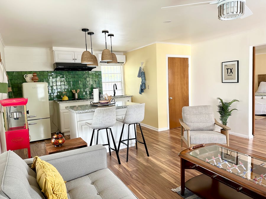 Kitchen and living room