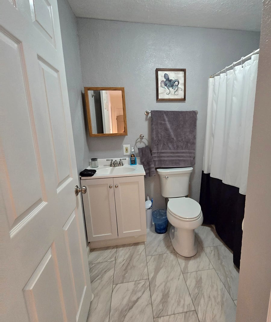 Private bathroom and tub
