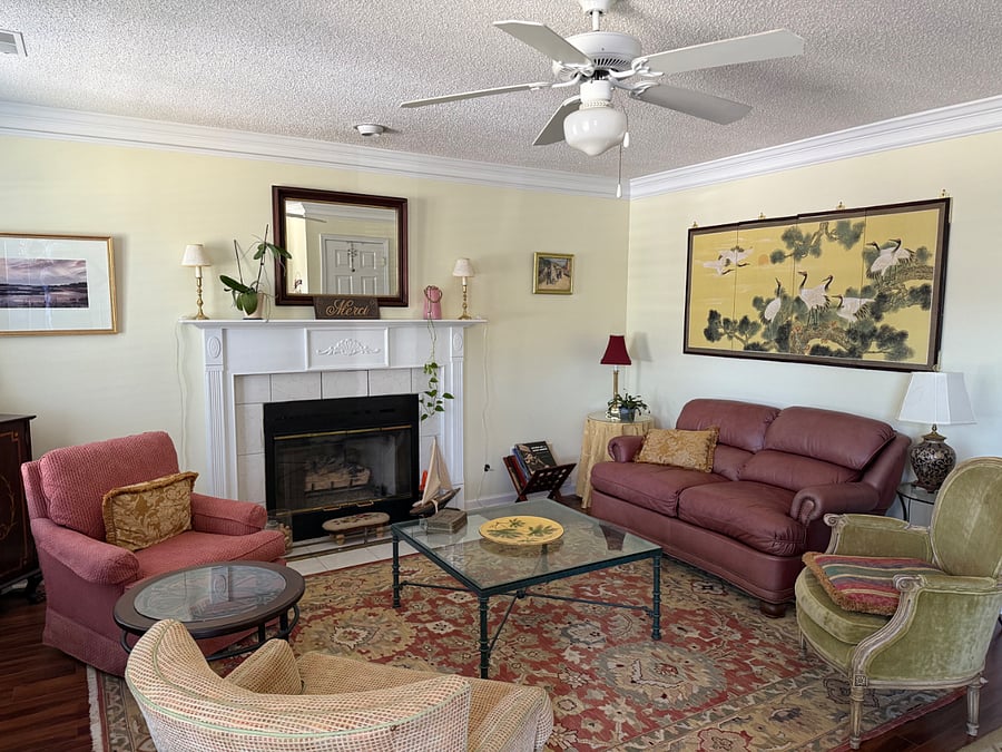 Living Room with gas fireplace
