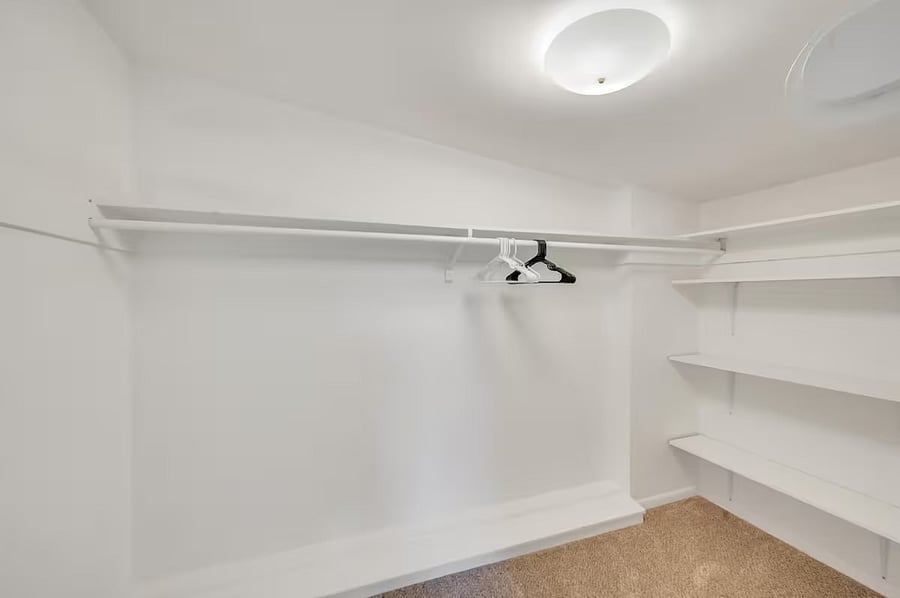 Huge walk in closet for master bedroom