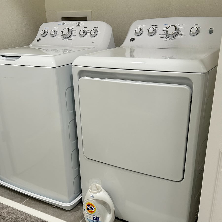 New washer and dryer
