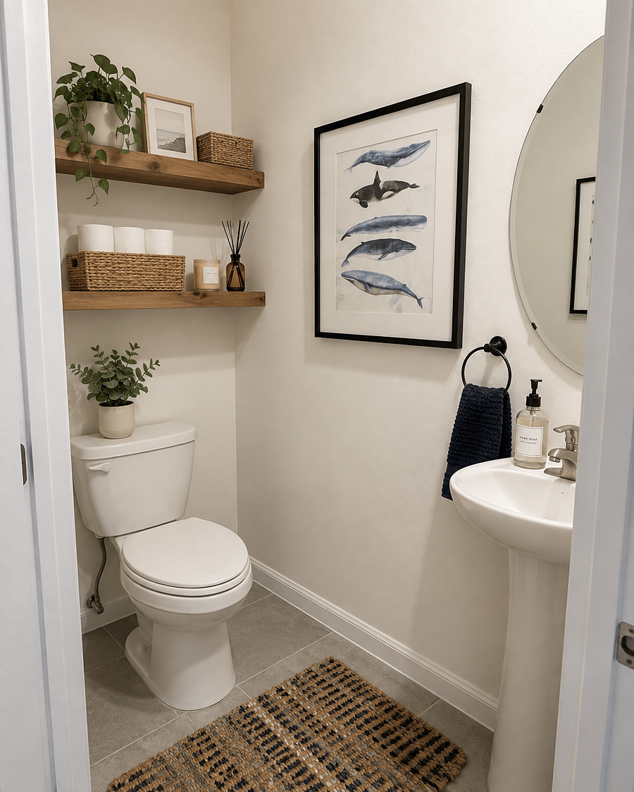 Main level half bath