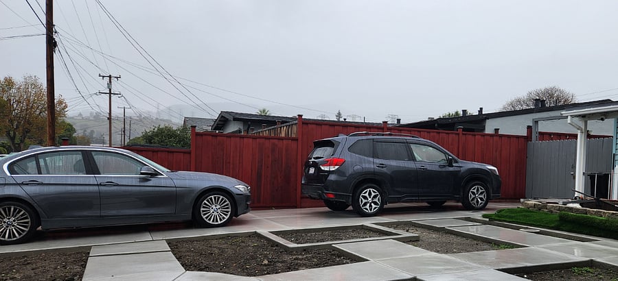 Parking 2 cars on driveway