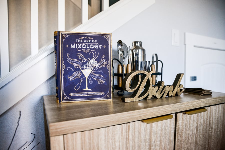 Enjoy mixing a cocktail to relax or entertain friends at the Mixology Station.