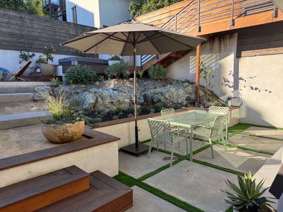 dedicated patio area