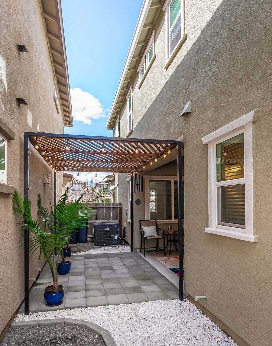 View of Side Yard and Pergola