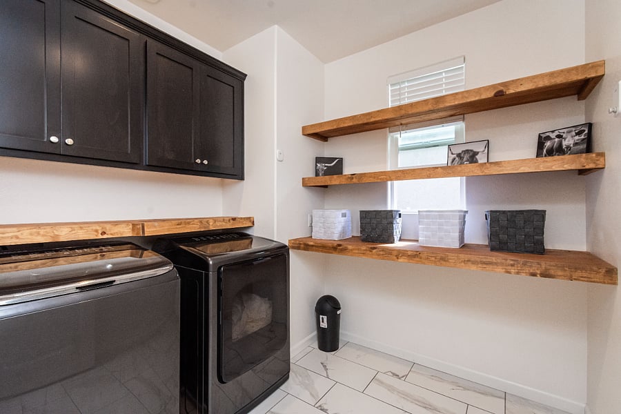 Full Sized Washer and Dryer in Laundry Room Upstairs