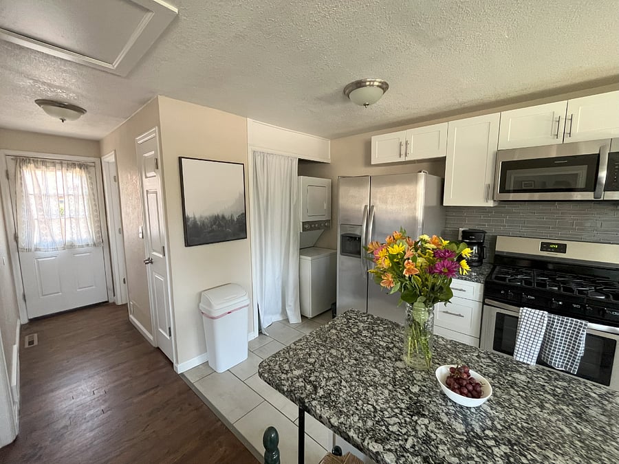 Washer/Dryer in Kitchen area.