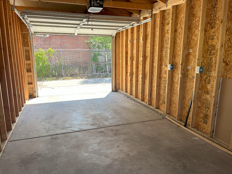 One-car detached garage.