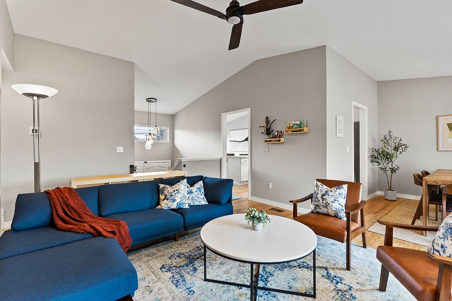 Kick back in the cozy living room