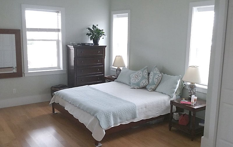 King bed in master bedroom