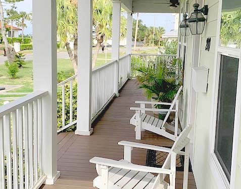 Front verandah facing the bay and Inlet drive