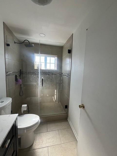 waterfall shower newly renovated