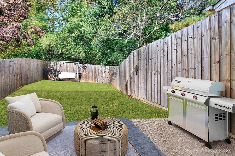 VIRTUALLY STAGED BACKYARD