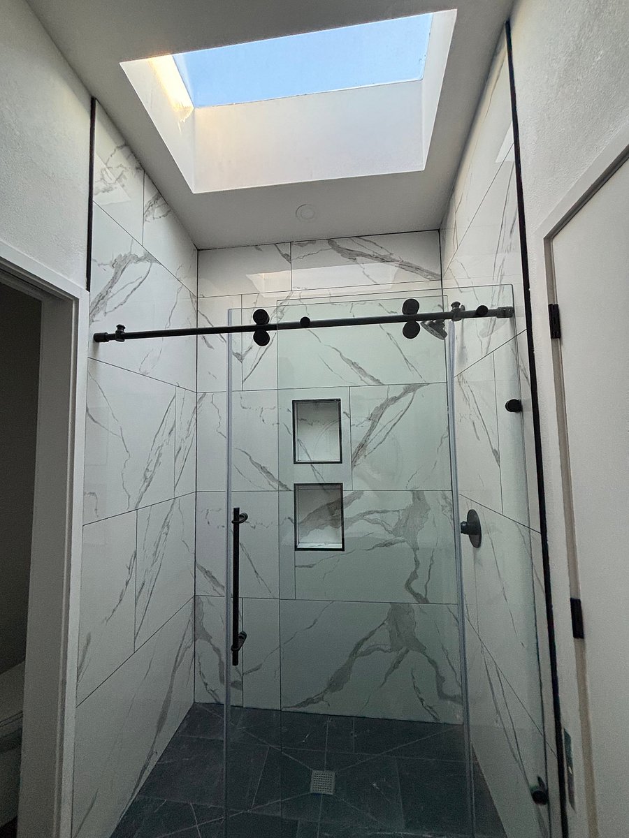 walk in shower in bathroom 2