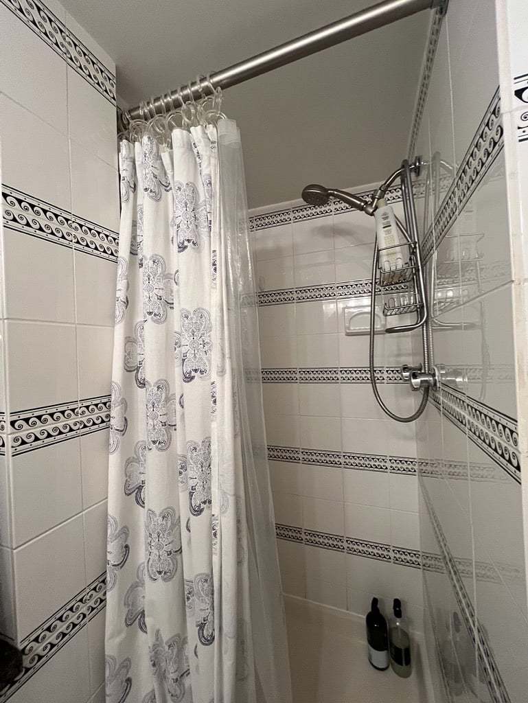 Bath with shower