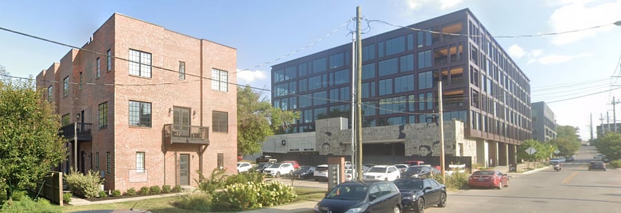 Street view townhome (left) and Martin Street