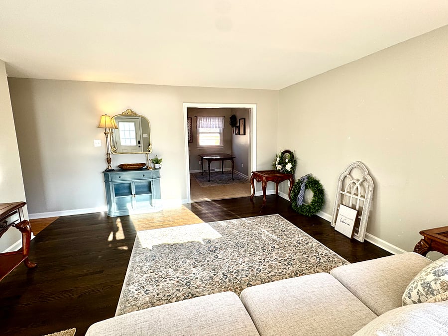Living room- better photos to come.