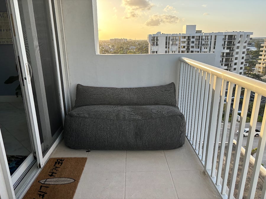 East balcony west view