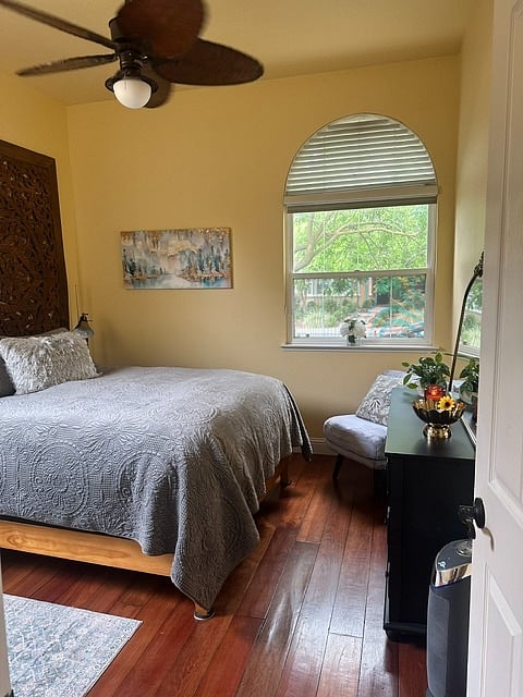 Bedroom #2: Walk-in closet, dresser and mirror, luxury mattress, premium linens
Quiet space, left side wing of the home away from kitchen, dining and living rooms