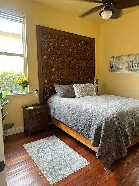 Bedroom #2: Walk-in closet, dresser and mirror, luxury mattress, premium linens
Quiet space, left side wing of the home away from kitchen, dining and living rooms